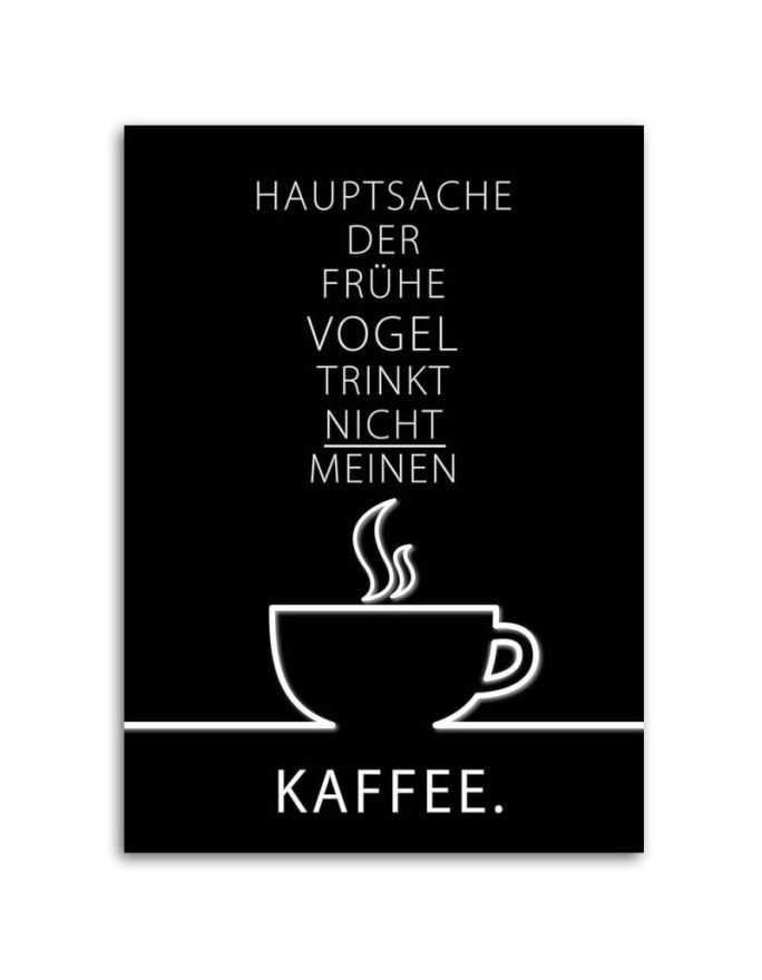 Typography Coffee with quotes on wrapped canvas | FEEBY