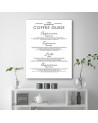 Coffee guide typography Canvas prints with Quotes for Kitchen | FEEBY
