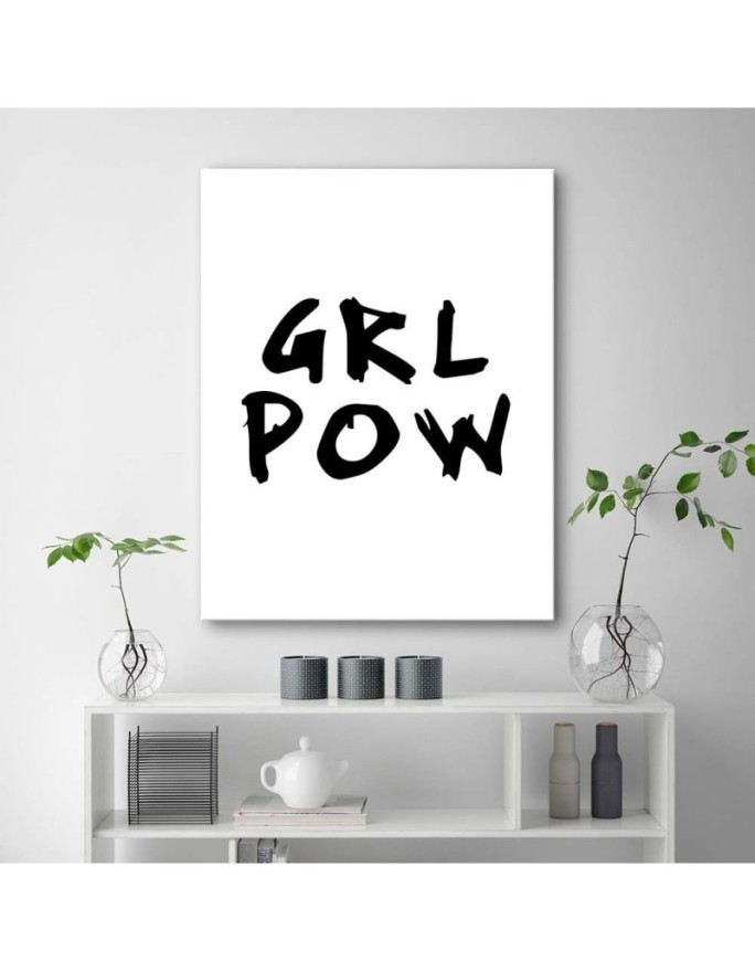 Girl Power Canvas prints with lettering on canvas | FEEBY
