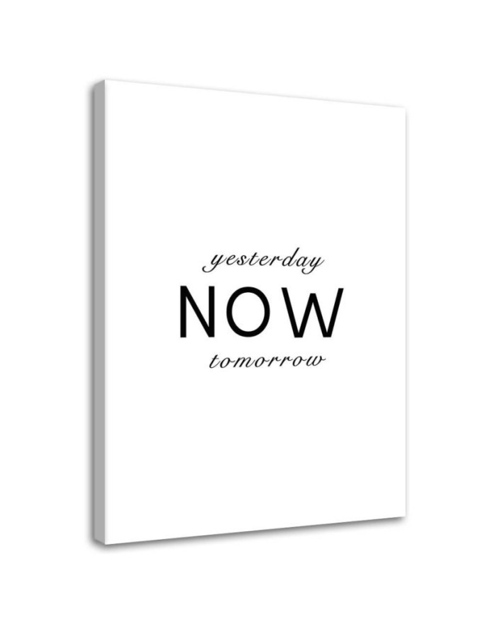 Typography quote Yesterday today tomorrow Decorative Canvas painting for wall | FEEBY