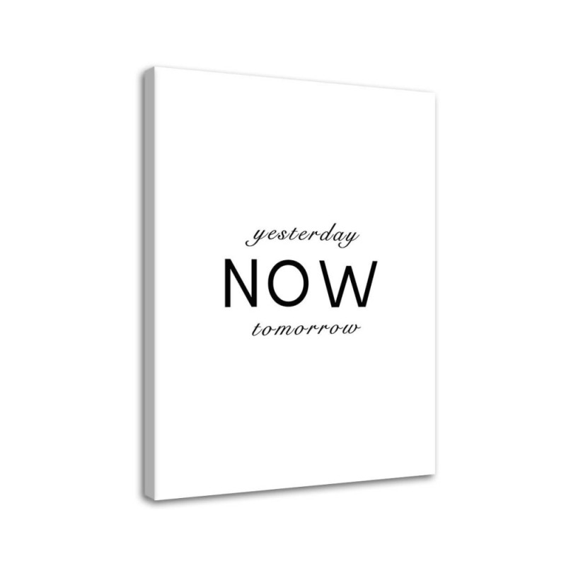 Typography quote Yesterday today tomorrow Decorative Canvas painting for wall | FEEBY