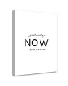 Typography quote Yesterday today tomorrow Decorative Canvas painting for wall | FEEBY