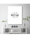 Typography quote Yesterday today tomorrow Decorative Canvas painting for wall | FEEBY