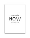 Typography quote Yesterday today tomorrow Decorative Canvas painting for wall | FEEBY