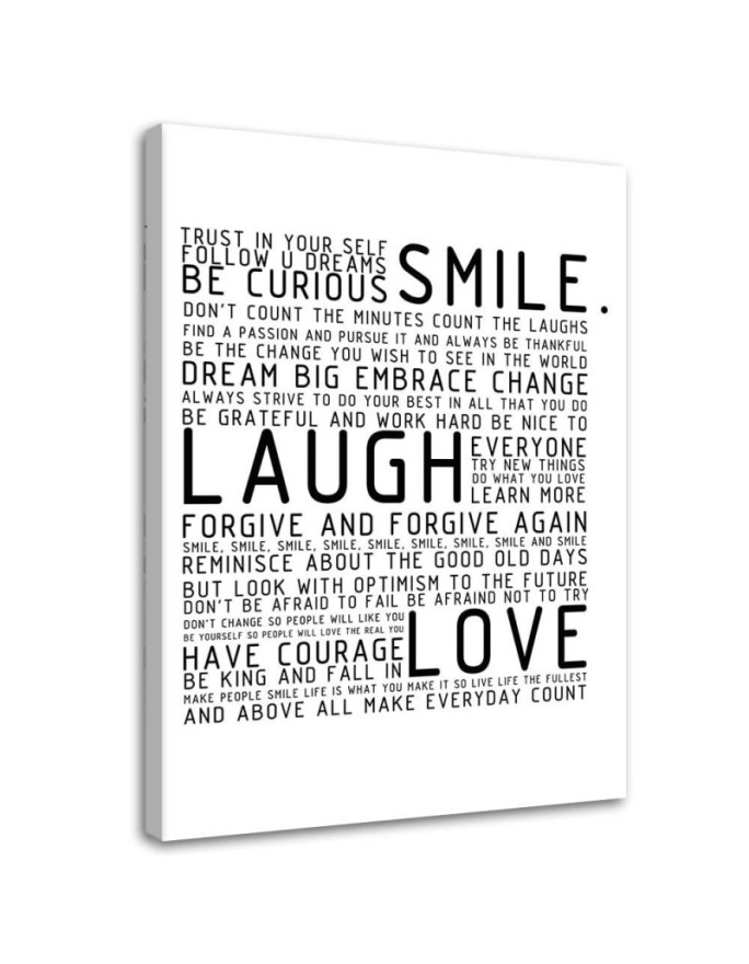 Canvas print Smile, laugh,...