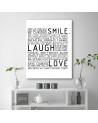 Smile laugh love Decorative painting for the wall. Dress your walls!| FEEBY