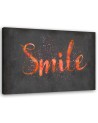 Orange Smile inscription - Modern wall art painting | FEEBY