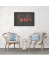 Orange Smile inscription - Modern wall art painting | FEEBY