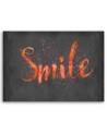 Orange Smile inscription - Modern wall art painting | FEEBY