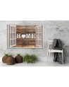 Picture on Canvas for living room canvas View from the window Home inscription | FEEBY