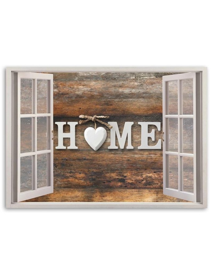 Picture on Canvas for living room canvas View from the window Home inscription | FEEBY
