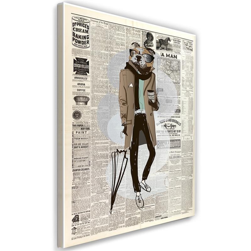 Canvas prints for living room canvas Dog article in newspaper | FEEBY