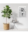 Wall art painting for teen room Fashionable rabbit newspaper article | FEEBY