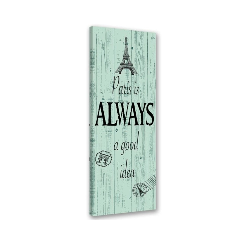 Bedroom wall art decoration Sentence quote with Eiffel Tower | FEEBY