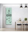 Bedroom wall art decoration Sentence quote with Eiffel Tower | FEEBY