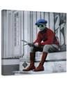 Teenage wall art decoration Young boy with glasses | FEEBY