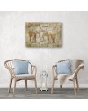 Bedroom wall art decoration Two vintage elephants | FEEBY