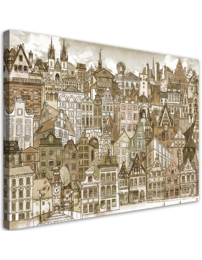 Vintage city bedroom wall art decoration | FEEBY