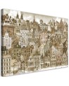 Vintage city bedroom wall art decoration | FEEBY