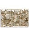 Vintage city bedroom wall art decoration | FEEBY