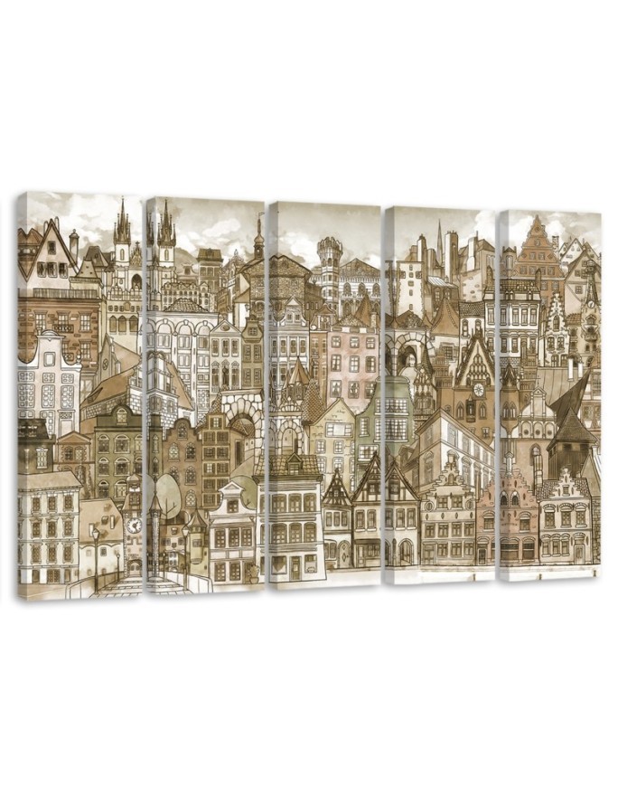 Wall art decoration for living room Merry city | FEEBY