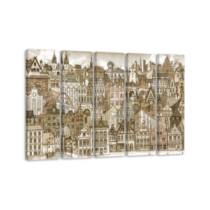 Wall art decoration for living room Merry city | FEEBY