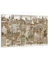 Wall art decoration for living room Merry city | FEEBY