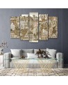 Living room wall art decoration Brown city | FEEBY