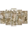 Living room wall art decoration Brown city | FEEBY