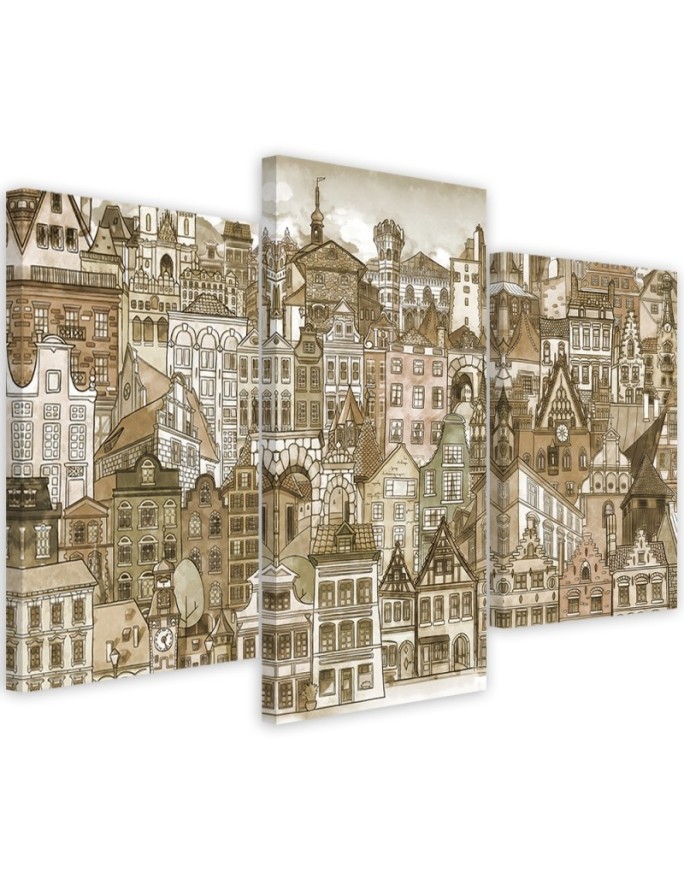 Modern wall painting Merry city | FEEBY