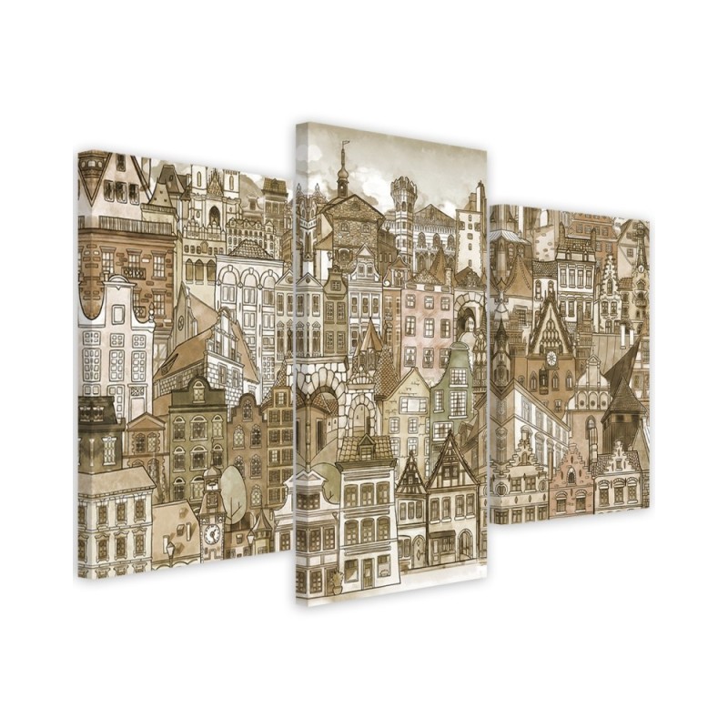 Modern wall painting Merry city | FEEBY