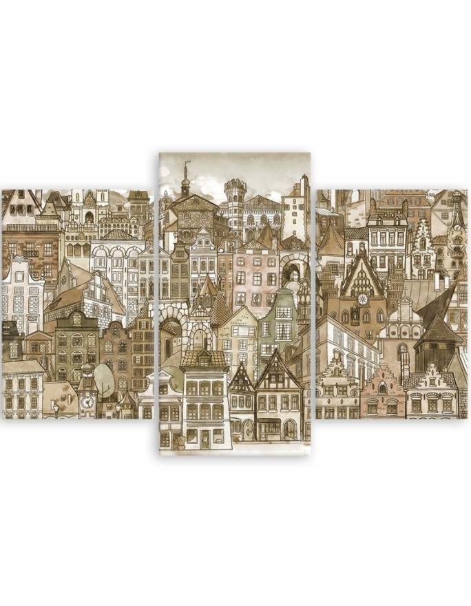 Modern wall painting Merry city | FEEBY