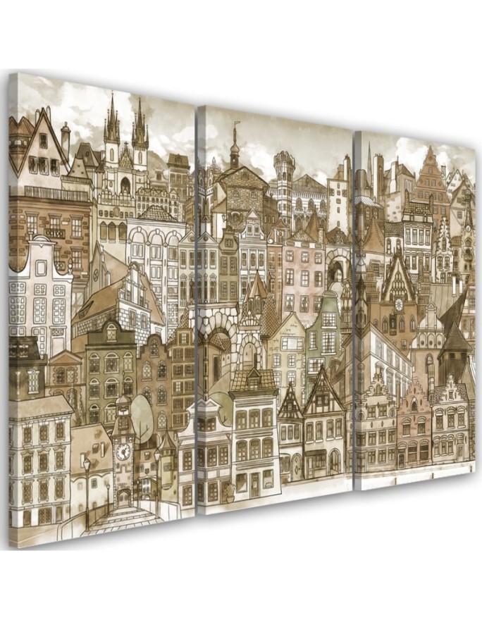 Modern wall art painting Merry city | FEEBY