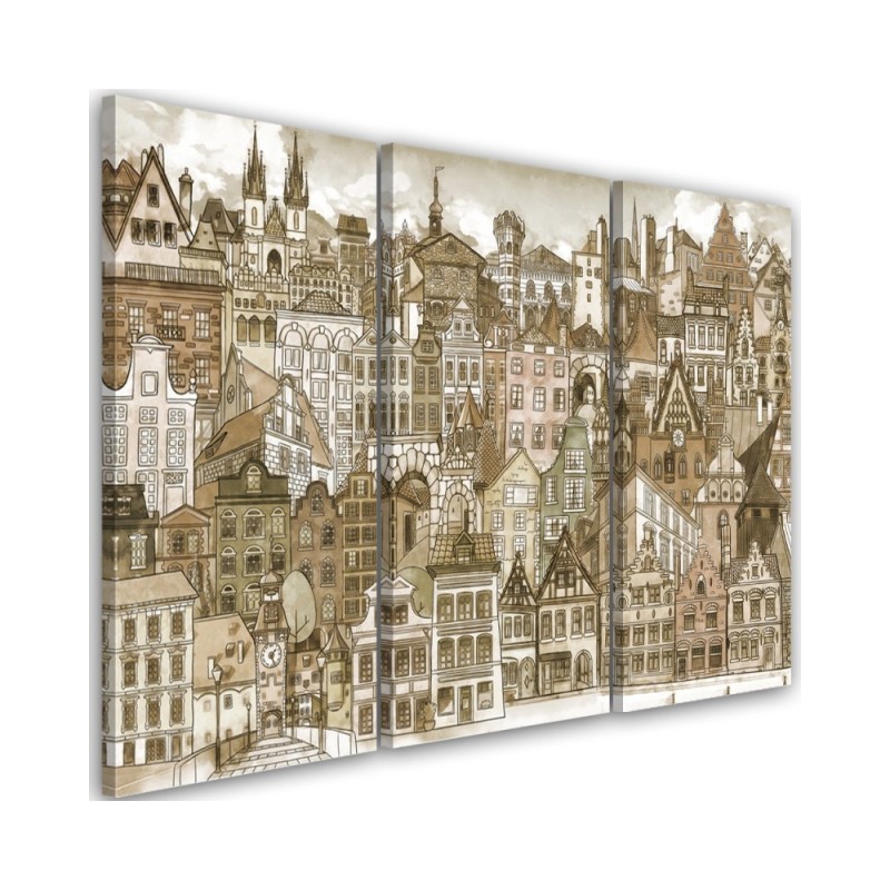 Modern wall art painting Merry city | FEEBY