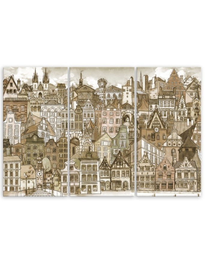 Modern wall art painting Merry city | FEEBY
