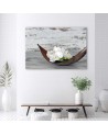 White vintage orchid flowers - Modern wall Canvas painting | FEEBY