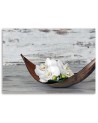 White vintage orchid flowers - Modern wall Canvas painting | FEEBY