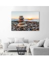 Zen stones on the beach - Modern decorative Canvas painting | FEEBY