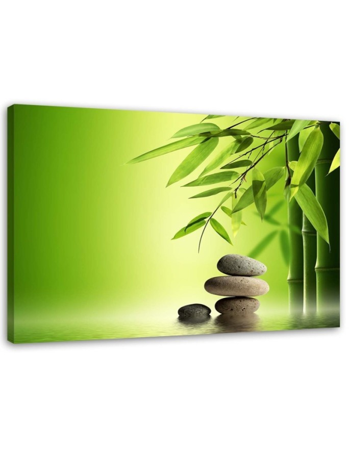 Stones zen bamboo spa - Bathroom Canvas painting | FEEBY