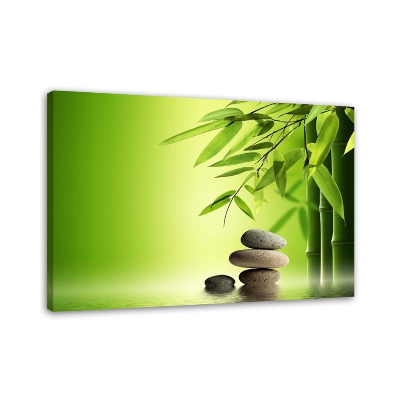 Stones zen bamboo spa - Bathroom Canvas painting | FEEBY