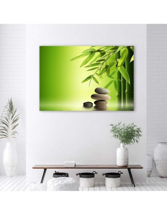Stones zen bamboo spa - Bathroom Canvas painting | FEEBY