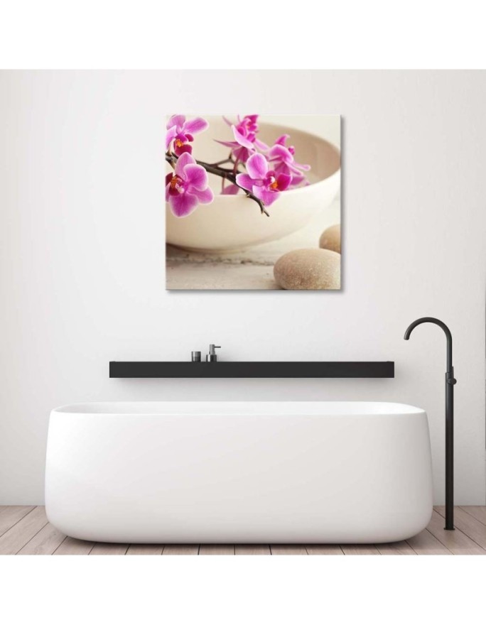 Pink orchids - Canvas painting for spa | FEEBY
