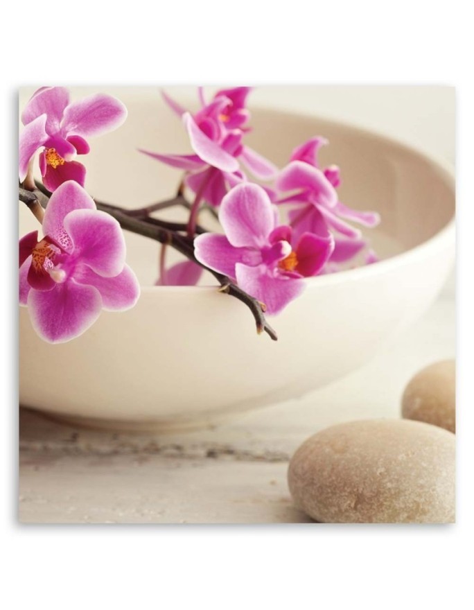 Pink orchids - Canvas painting for spa | FEEBY