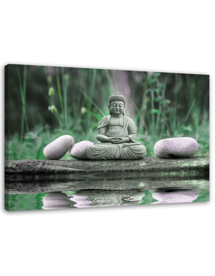 Pictures on Canvas for the bathroom Buddha by the water | FEEBY