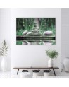 Pictures on Canvas for the bathroom Buddha by the water | FEEBY