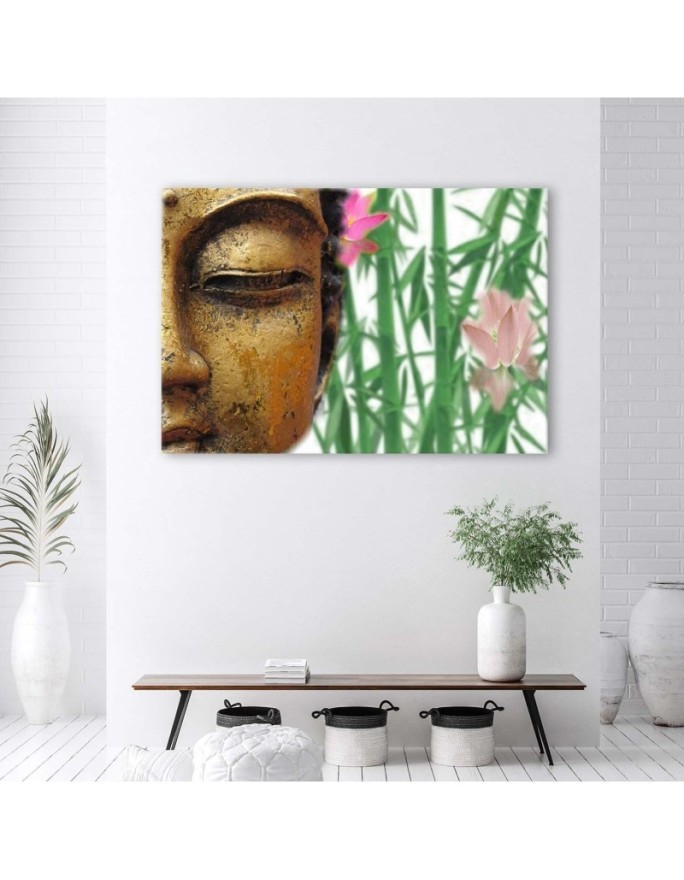 Canvas prints for bathroom Buddha with bamboos | FEEBY