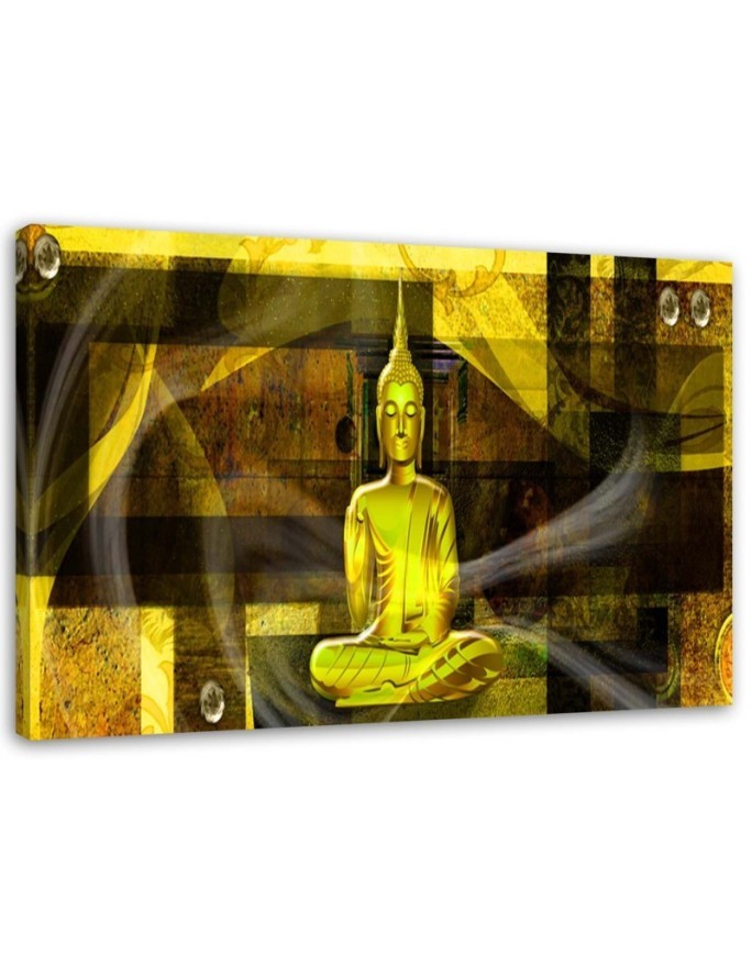 Canvas prints for bathroom Buddha figure on geometric background | FEEBY