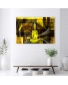 Canvas prints for bathroom Buddha figure on geometric background | FEEBY