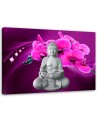 Canvas prints for bathroom Buddha with pink orchid | FEEBY