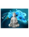 Modern Canvas painting for bathroom Buddha with blue orchid | FEEBY